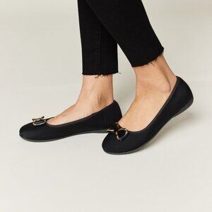 NWT Forever Link Metal Buckle Flat Loafers